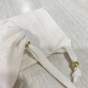 Customised Print Logo 100% Organic Cotton <b>Drawstring</b> Bag Reusable Fabric Cotton Dust <b>Pouch</b> Recycle Small Cotton Packaging <b>Pouch</b> - Product Image 6