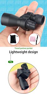 8x20 Mini télescope monoculaire noir télescope de poche en métal enfants jumelles pour Smartphone télescope extérieur chasse dans la nature - Product Image 5