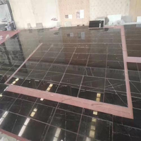 Dalles de marbre noir Nero Marquina poli de qualité supérieure, veines blanches, design moderne, garantie 5 ans, découpe sur mesure pour la décoration de sols