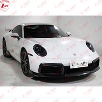 Kit de cuerpo de fibra de carbono seco estilo B 992 911 para Porsche 992 911 2019 + alerón de viento Aerokit labios