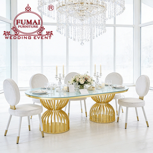 Foshan โต๊ะแต่งงานโลหะสีขาว MDF สำหรับงานแต่งงานเฟอร์นิเจอร์กลางแจ้ง - Product Image 2