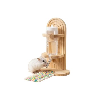 Bouteille d'eau en bois pour hamster, abreuvoir à tétine, base stable pour petits animaux - Product Image 2