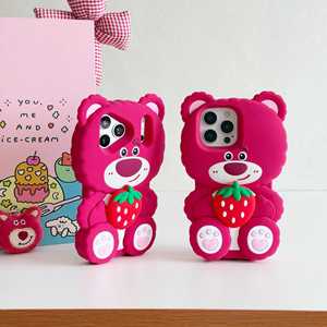 Custodia per telefono antiurto in silicone 3D a forma di orsetto rosa per 18 <span class=keywords><strong>Pro</strong></span> <span class=keywords><strong>Max</strong></span>/17/16/15/14/<span class=keywords><strong>13</strong></span>/12 <span class=keywords><strong>Pro</strong></span> <span class=keywords><strong>Max</strong></span> - Product Image 2