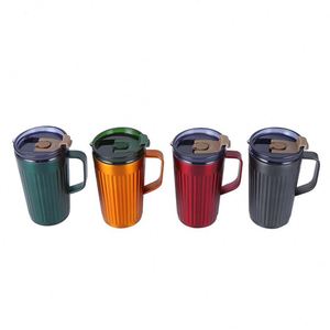 New Design 12oz/18oz Stainless Steel Insulated Thermal Coffee <b>Mug</b> Travel Cup with Straw Set - Product Image 6
