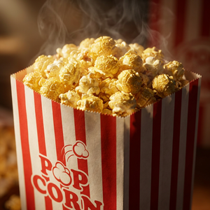 <span class=keywords><strong>Popcorn</strong></span>-Beutel aus Papiermaterial Lebensmittelaufbewahrung Geschenkverpackung Anpassbare Kraftpapiertüten - Product Image 2