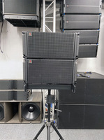 Altavoces de matriz de línea activa duales de 10 pulgadas y sonido audio profesional hecho de sistema de altavoces pa de madera para conciertos al aire libre