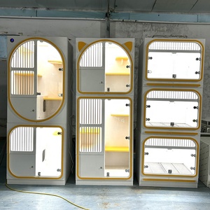 Customizable Separated Room Closed <strong>Cat</strong> Hotel Scratcher And Litter <strong>Box</strong> Cage For Displaying And Feeding <strong>Cat</strong> For Pet Suit <strong>Cat</strong> Hotel - Product Image 4