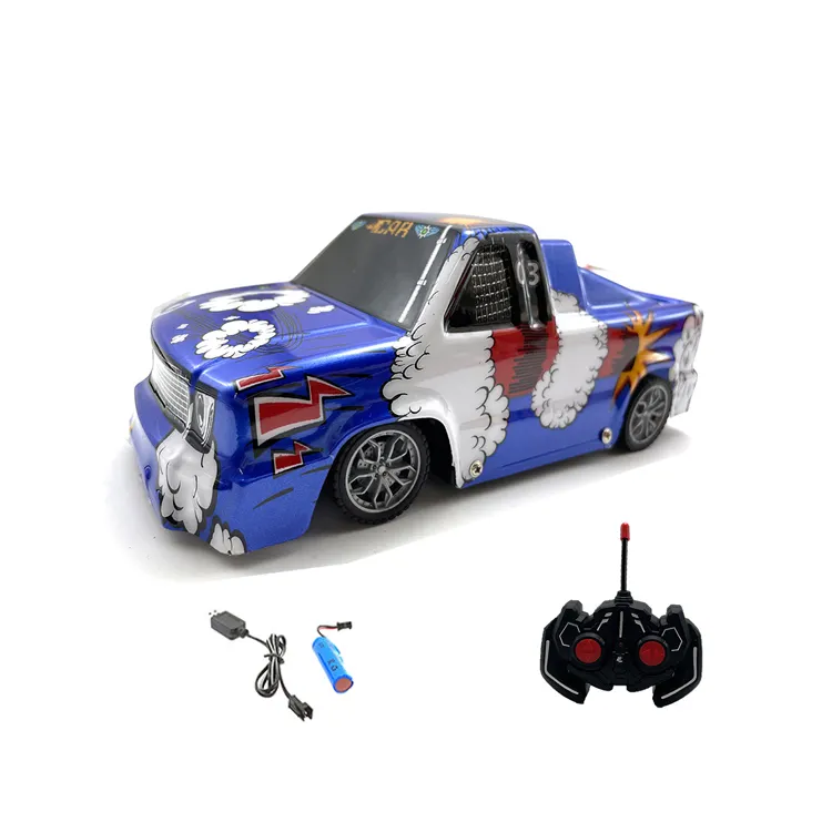 1/20 Remote Control Car High Speed Rc Pickup Radio Control Toy With Light And Usb For Boys Kids Gifts