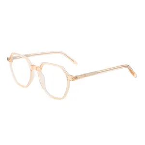 Óculos de alta qualidade com armações de óculos de acetato transparente para mulheres e homens, óculos de alta qualidade com certificação CE 2024 nobility transparente