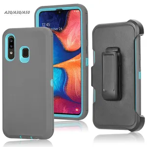 Guangzhou Supplier Armor Rugged Heavy Duty Shockproof Case Phone Cover For Samsung Galaxy A20/A30/A50 Accessories