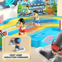 TOPSKY TOYS Jeu de table de course sans fil à détection corporelle pour enfants, simulation de piste de course à deux joueurs, en plastique