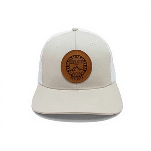 Casquette de camionneur avec logo en cuir réglable à 6 panneaux, dos en maille, style décontracté pour l'extérieur, pour adultes, fabriquée au Vietnam par le fabricant - Product Image 1