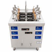 Cuiseur à pâtes électrique professionnel en acier inoxydable, double cuve chauffante, 6 paniers, induction, Plug-and-Play, 2x6kW