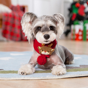 Écharpe tricotée pour animaux de compagnie, best-seller de Noël, pour l'automne et l'hiver, accessoire chaud et mignon pour chats et chiens - Product Image 3
