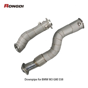 ท่อลดความร้อนท่อไอเสียสำหรับ BMW M3 M4 G80 M3 M4 G82 S58 3.0T 2021-up 304ท่อชิ้นส่วนประสิทธิภาพสแตนเลส - Product Image 6