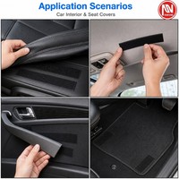 Bande auto-agrippante souple et fine en nylon moulé par injection, écologique, pour housses de siège de voiture et revêtements de plafond intérieur