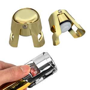 Custom Leak Proof Stainless Steel <b>Champagne</b> <b>Bottle</b> <b>Stopper</b> with Food Grade Silicone Reusable <b>Champagne</b> <b>Bottle</b> <b>Stopper</b> - Product Image 1