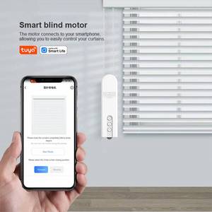 Abridor de Cortinas Automático Controlado por Aplicación WiFi Tuya, Persianas Eléctricas con Motor para Dormitorio, Sala de Estar, Balcón, Mini Persianas con Accesorio WiFi - Product Image 1