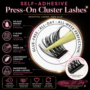 Cluster Lashes Wholesale <strong>Pre</strong> Glued False Eyelashes Waterproof Self Adhesive <strong>Pre</strong> Glued Nature Press on Cluster Lashes - Product Image 3