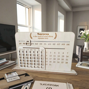 Tùy Chỉnh Khắc Bằng Gỗ Lịch Vạn Niên <span class=keywords><strong>DIY</strong></span> Handmade Nhà Và Văn Phòng Trang Trí Độc Đáo Cá Nhân Quà Tặng Cho Sáng Tạo Gỗ Thủ Công - Product Image 2