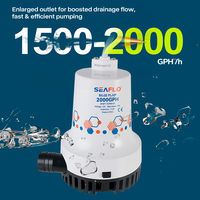 Pompe de cale marine submersible SEAFLO 12V 24V 1500GPH 2000GPH pour yacht et camping-car