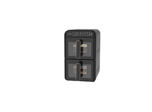 Friteuse à air électrique double empilable moderne avec double panier visible en métal de 11 L pour un usage domestique - Product Image 3