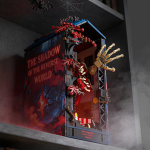 Kit de construction Hot Selling Stranger Things Book Nook en plastique ABS, ensemble de blocs de construction, <span class=keywords><strong>maison</strong></span> de poupée, kit de coin de lecture avec lumière - Product Image 3