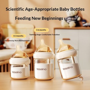Biberon Specifico per <span class=keywords><strong>Neonati</strong></span> in Vetro Borosilicato ad Alta Resistenza con Ampia Apertura e Tubo di Ventilazione Anti-Reversione - Product Image 5
