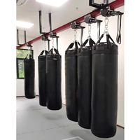 Support de sac de boxe en cuir - Hauteur réglable personnalisable, robuste pour l'entraînement de boxe