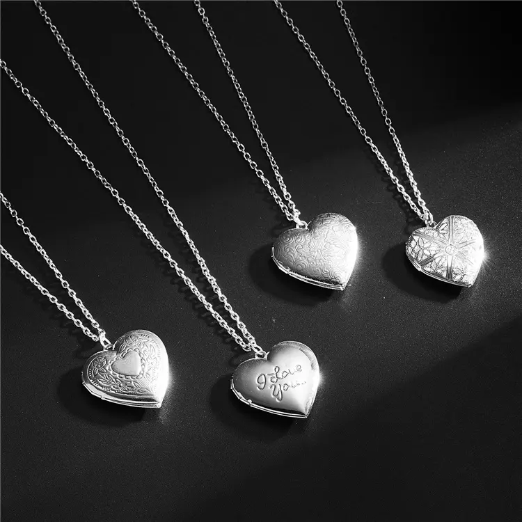YFN Ảnh Tùy Chỉnh 925 Sterling Silver Heart Locket Vòng Cổ Cho Phụ Nữ