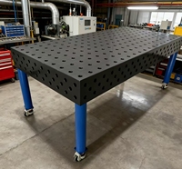 Table de soudage 3D en fonte d'acier nitridée avec échelles de mesure et accessoires, établi de soudage multi-trous
