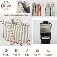 Sac fourre-tout élégant et personnalisé en usine, motifs chics, doux et résistant, sac à langer multifonctionnel pour maman avec sangle de fixation pour poussette