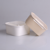 Ciotole Quadrate Monouso per Insalata con Logo Personalizzato a Prezzo di Fabbrica, Scatole Alimentari in Carta Kraft Antigoccia e Antigrasso per Catering e Asporto