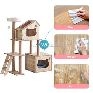 One Piece High-Rise Cat Tree Condo Shelf Space Capsule Large Cat Climbing Frame torre per <span class=keywords><strong>gatti</strong></span> in legno con custodia per lettiera - Product Image 2