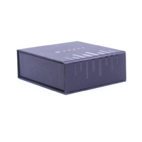 Boîte cadeau de luxe de rouge à lèvres magnétique noir mat et rigide avec logo personnalisé emballage cosmétique boîte pliante avec couvercle