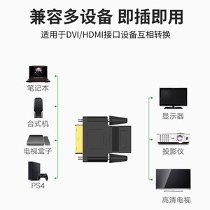 Adaptador HDMI a DVI, conversión bidireccional 24+1 para conector de monitor de ordenador y TV - Product Image 6