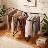 Porte-vêtements et séchoir pliables en métal, design ajustable et peu encombrant, pour la maison – Approvisionnement direct usine