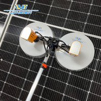 Nettoyeur de vitres électrique portatif avec pulvérisation d'eau intégrée, double tête rotative automatique pour le nettoyage des panneaux