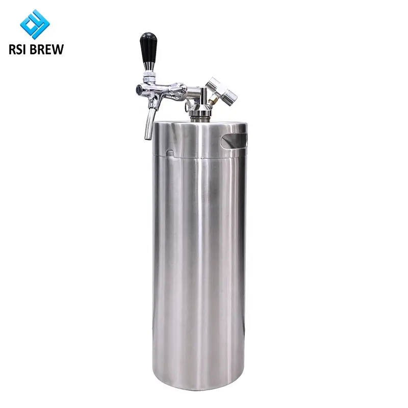 Chất Lượng Cao 10L Thép Không Gỉ Growler Homebrew Mini Thùng Bia Keg