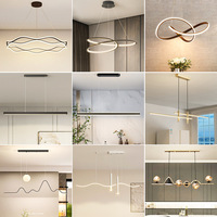 Lustre LED rond suspendu pour cuisine et salle à manger, style nordique moderne, noir, pour plafonds bas, décoration intérieure, pas cher