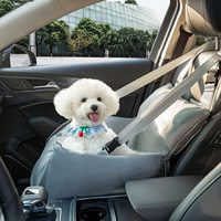 Siège auto pliable pour chien avec coussin amovible antidérapant pour la sécurité des petits chiens sur la banquette arrière