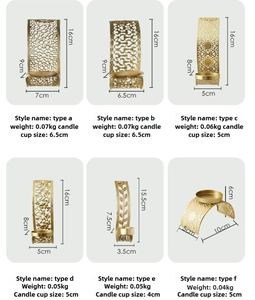 Applique da parete in ferro battuto <span class=keywords><strong>oro</strong></span> antico fatte a mano, <span class=keywords><strong>portacandele</strong></span> da appendere per soggiorno - Product Image 4