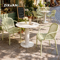 Table et chaises de balcon, chaise de jardin pour les loisirs au bord de la piscine, table basse d'extérieur, mobilier de terrasse de restaurant, mobilier imperméable