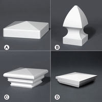 PVC vierkante schuine paalafdekking voor tuin- en buitenomheining