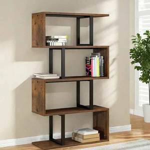 Estante de Cocina Metálico Geométrico en Forma de S, Estante de Almacenamiento en Forma de Z, Estantería Abierta Moderna, Exhibición Independiente - Product Image 2