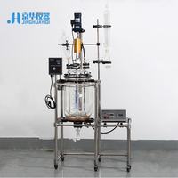 Réacteur chimique en verre à enveloppe ultrasonique à l'échelle pilote avec dispersion ultrasonique, émulsification et filtration PTFE Nutsche