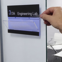 Panneau braille standard ADA personnalisé 3d numéros en relief perle métallique braille signalisation murale pour la recherche de chemin