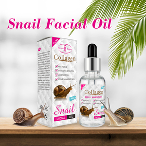 Huile pour le visage naturelle et biologique au collagène et à l'extrait <span class=keywords><strong>d</strong></span>'escargot, huile essentielle hydratante et réparatrice en profondeur - Product Image 2
