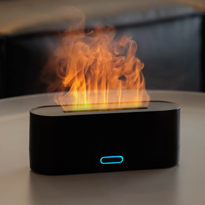 Flame <b>Aroma</b> <b>Diffuser</b> 0.5L Rechargeable Humidifier With Led Flame Light For Home Office Use - Product Image 1