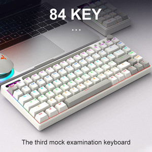 Ensemble <span class=keywords><strong>clavier</strong></span> et <span class=keywords><strong>souris</strong></span> mécaniques sans fil infrarouges RGB K84 à trois modes et trois pièces, interrupteurs personnalisables, mini <span class=keywords><strong>clavier</strong></span> - Product Image 3